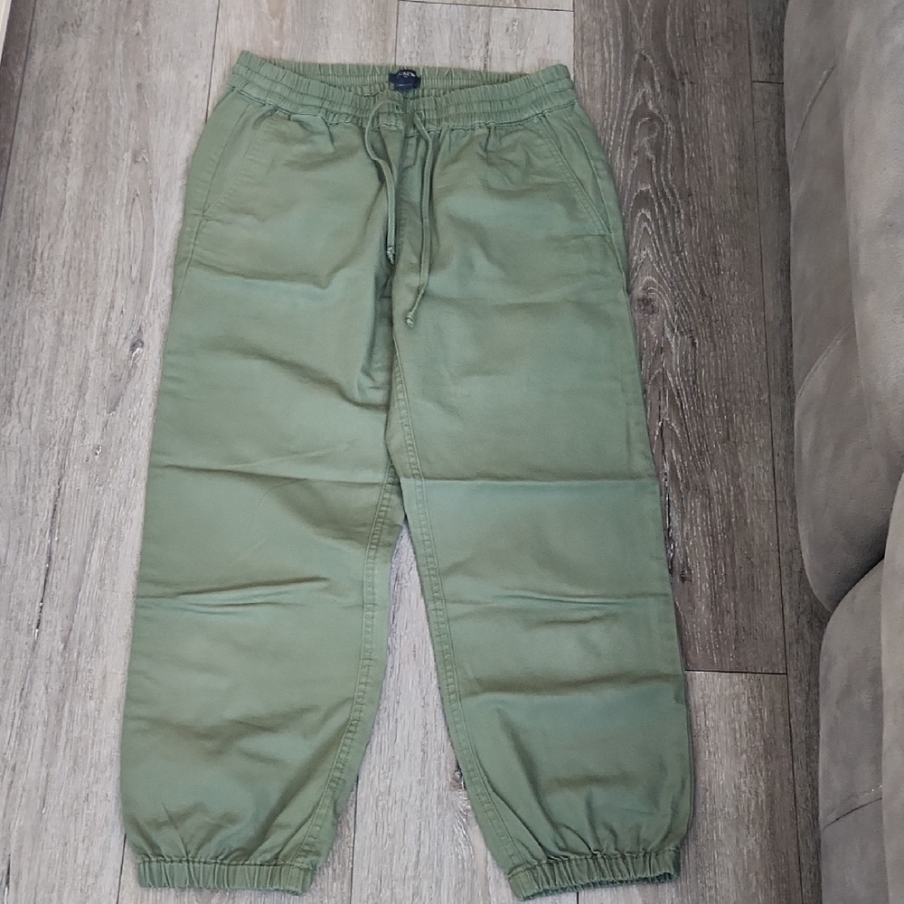 J. Crew Olive Green Elastic Waist Pants